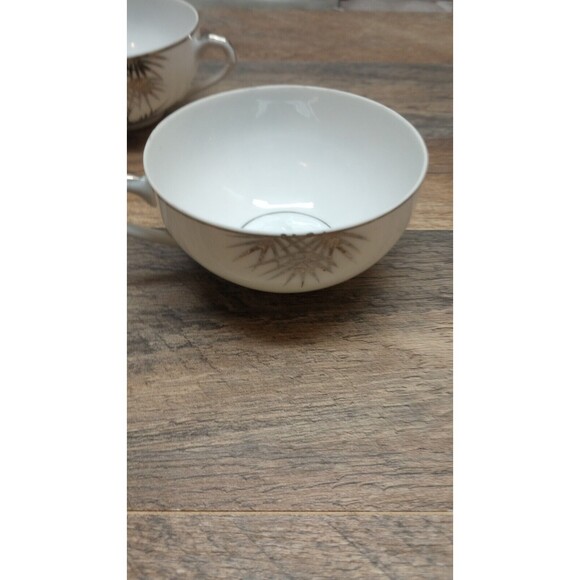 4 Japanese Lithophane Geisha Girl Eggshell Porcelain Teacups Only Oriental Owls - Picture 6 of 10